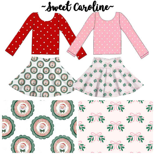 🎅🏻✨Sweet Caroline Twirl Skort Sets✨🎅🏻